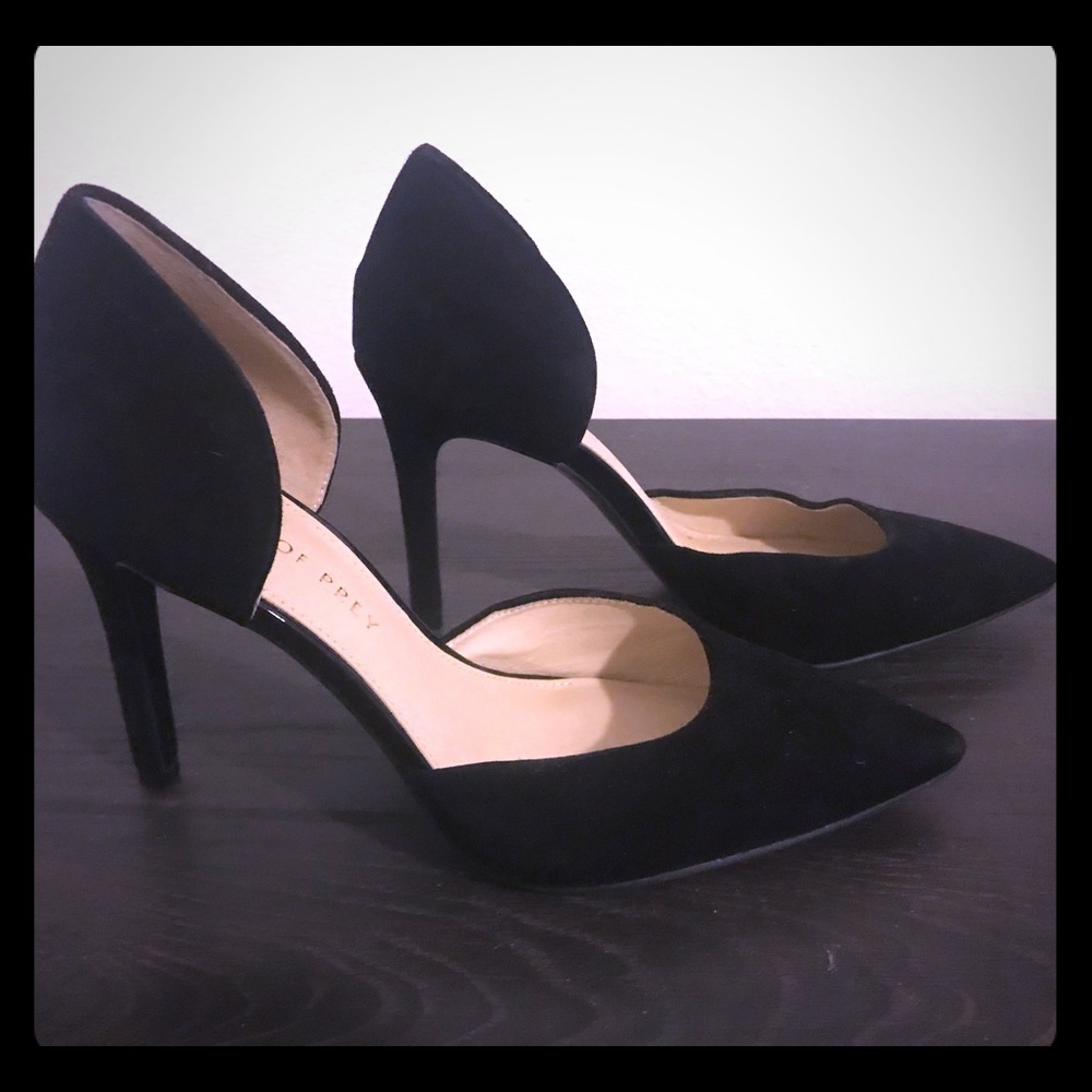 Black Suede Dorsay Heel Size 7